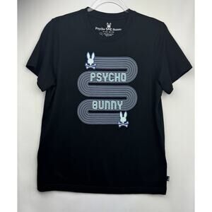 Psycho Bunny Men's Dorton Graphic Print Short Sleeve Pima Cotton T-Shirt Small